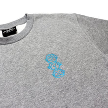 Load image into Gallery viewer, Matching Heather Grey Crew Neck Tracksuit with Blue 'Three Wise Monkeys' Embroidery