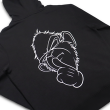 Load image into Gallery viewer, Black 'Deaf, Dumb & Blind' Hoodie with Back Print & Double Embroidered Hood.