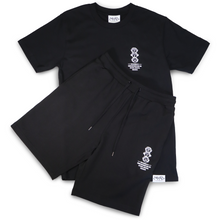Load image into Gallery viewer, 'Slogan Monkeys' Jogger Short and T Shirt Set - Black