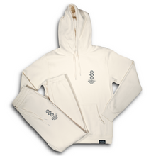 Load image into Gallery viewer, Matching Cream Hooded Tracksuit with Black Mini Logo Print