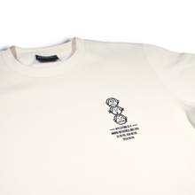 Load image into Gallery viewer, Matching Cream Crew Neck Tracksuit with Black Mini Logo Print