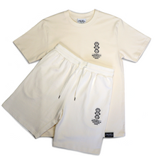 Load image into Gallery viewer, 'Slogan Monkeys' Jogger Short and T Shirt Set - Cream