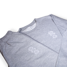 Load image into Gallery viewer, 'Three Wise Monkeys' Embroidered Crew Neck Tracksuit - Heather Grey