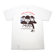Load image into Gallery viewer, 'Mind Your Business' Backprint - Short Sleeve White Tee
