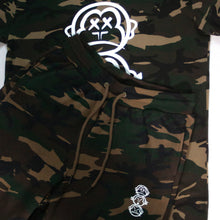 Load image into Gallery viewer, Camo 2 Piece Combo - With large logo 'Three Wise Monkeys' T Shirt
