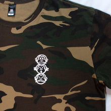Load image into Gallery viewer, Camo 2 Piece Combo - With mini logo 'Three Wise Monkeys' T Shirt