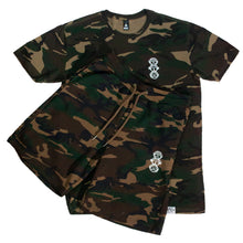 Load image into Gallery viewer, Camo 2 Piece Combo - With mini logo 'Three Wise Monkeys' T Shirt