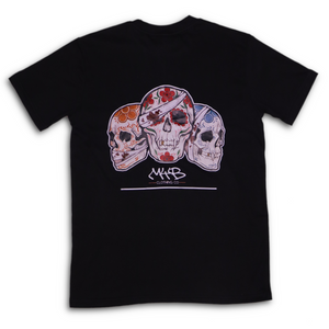 'Day of the Dead' Backprint T Shirt - Black