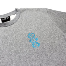 Load image into Gallery viewer, Premium Matching Heather Grey Crew Neck Tracksuit with Blue &#39;Three Wise Monkeys&#39; Embroidery

