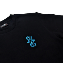 Load image into Gallery viewer, Premium Black Crew Neck with Blue &#39;Three Wise Monkeys&#39; Embroidery
