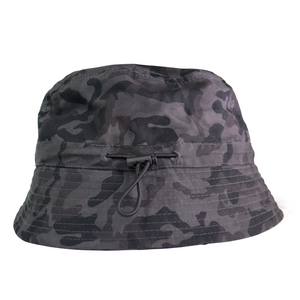 'Crouching Monkey' Embroidered Night-Mode Camo Bucket Hat