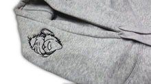 Load image into Gallery viewer, Heather Grey &#39;Deaf, Dumb &amp; Blind&#39; Hoodie with Back Print &amp; Double Embroidered Hood.
