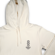Load image into Gallery viewer, Premium Cream Hoodie with with Black Mini Logo Print
