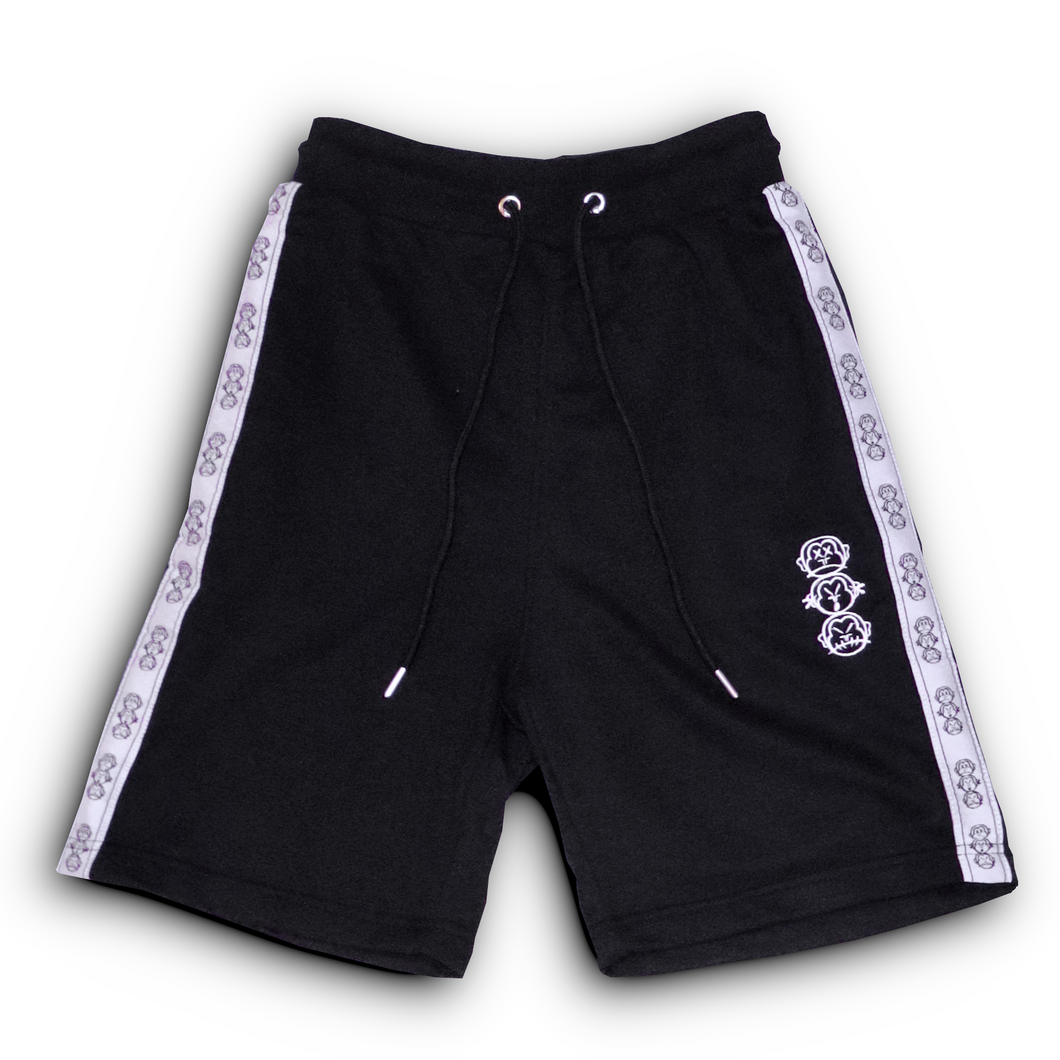 Repeat Logo Tape Zip pocket Jogger Shorts - Black