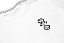 Load image into Gallery viewer, &#39;Three Wise Monkeys&#39; Mini Logo Short Sleeve White Tee
