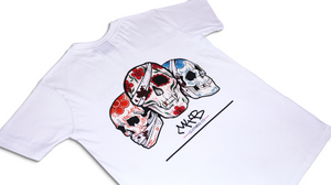 'Day of the Dead' Backprint T Shirt - White