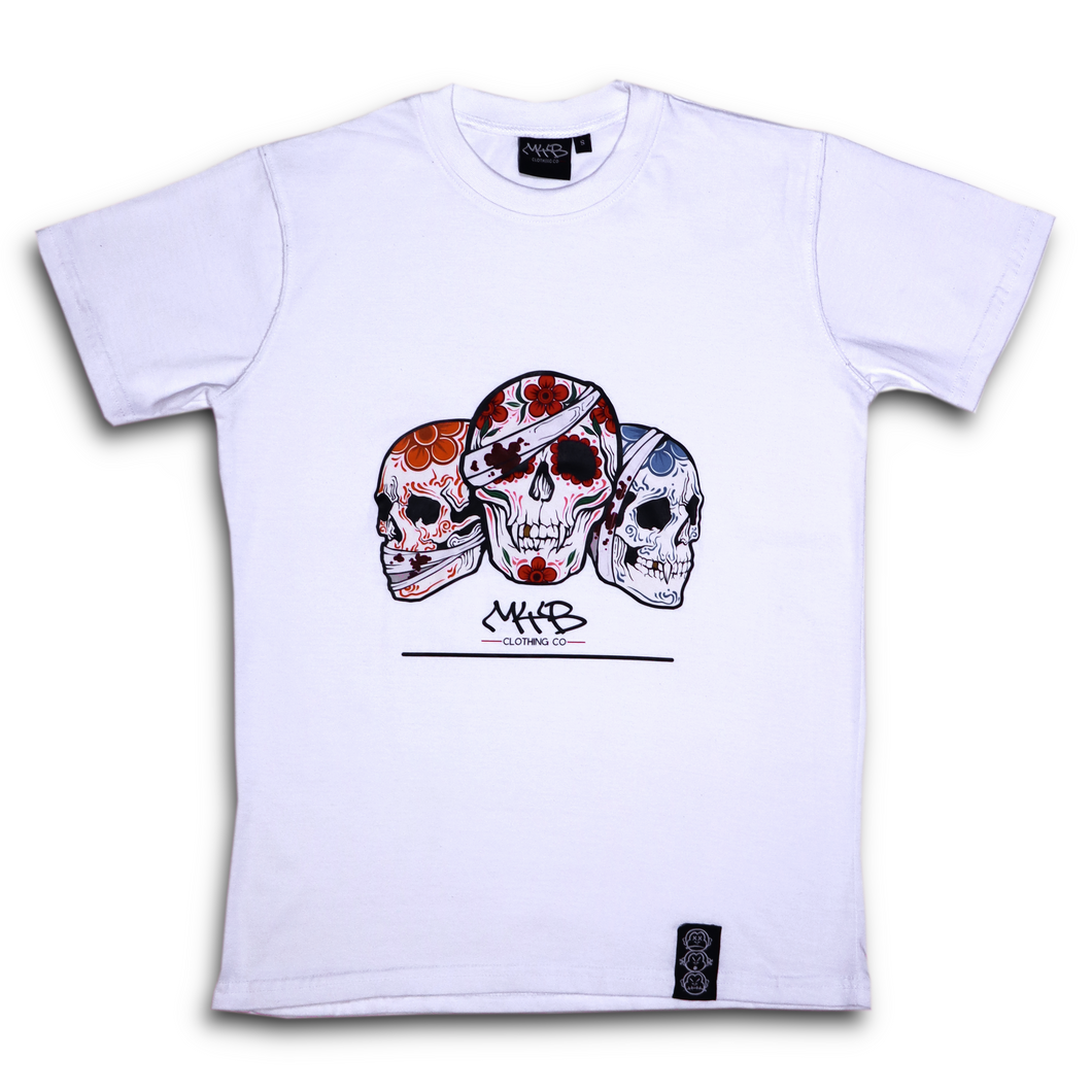 'Day of the Dead' T Shirt - White