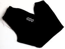 Load image into Gallery viewer, &#39;Three Wise Monkeys&#39; Embroidered Black Joggers
