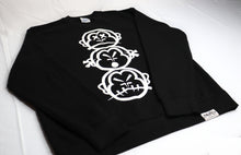 Load image into Gallery viewer, &#39;Three Wise Monkeys&#39; - Large Print - Premium Black Cotton Sweatshirt
