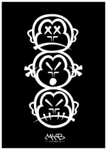 Load image into Gallery viewer, OG &#39;Three Wise Monkeys&#39; Print &amp; Sticker Pack
