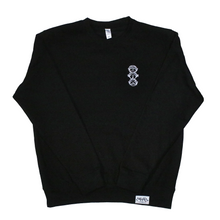 Load image into Gallery viewer, &#39;Three Wise Monkeys&#39; Embroidered Black Crew Neck - Part of Matching Set
