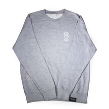 Load image into Gallery viewer, &#39;Three Wise Monkeys&#39; Embroidered Heather Grey Crew Neck - Part of Matching Set
