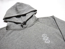 Load image into Gallery viewer, &#39;Three Wise Monkeys&#39; Premium White Embroided Heather Grey Hoody
