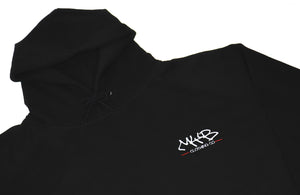 'MYB Handstyle' Embroidered Premium Black Hoody with 'Three Wise Monkeys' BackPrint
