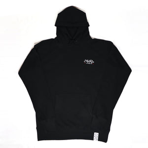 'MYB Handstyle' Embroidered Premium Black Hoody with 'Three Wise Monkeys' BackPrint
