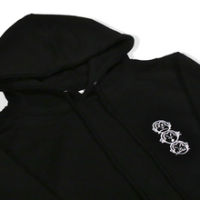 Load image into Gallery viewer, &#39;Three Wise Monkeys&#39; Embroidered Black Hoodie - Part of Matching Set
