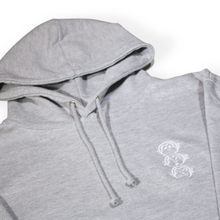 Load image into Gallery viewer, &#39;Three Wise Monkeys&#39; Embroidered Heather Grey Hoodie - Part of Matching Set
