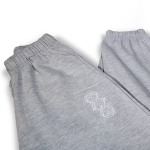 'Three Wise Monkeys' Embroidered Matching Hooded Tracksuit - Heather Grey