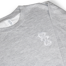 Load image into Gallery viewer, &#39;Three Wise Monkeys&#39; Embroidered Heather Grey Crew Neck - Part of Matching Set
