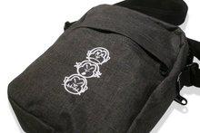 Load image into Gallery viewer, Asphalt Grey &#39;Three Wise Monkeys&#39; Embroidered Flight Bag
