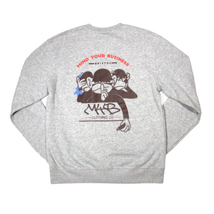 Premium Heather Grey Backprint Sweatshirt