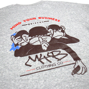 Premium Heather Grey Backprint Sweatshirt
