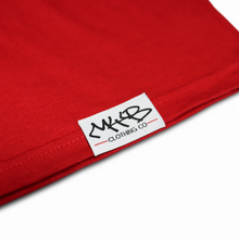 Load image into Gallery viewer, &#39;Three Wise Monkeys&#39; Large Logo - Short Sleeve Signal Red Tee

