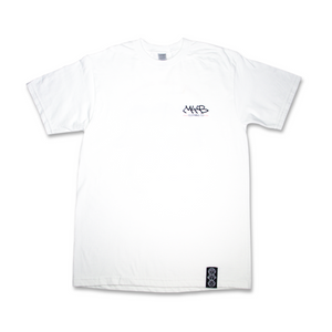 'Mind Your Business' Backprint - Short Sleeve White Tee