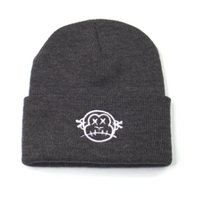 Load image into Gallery viewer, &#39;One Head&#39; Embroidered Charcoal Grey Beanie Hat
