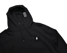 Load image into Gallery viewer, Double Embroidered Premium Black Hoodie
