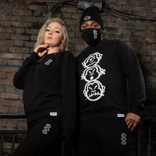 Load image into Gallery viewer, &#39;Three Wise Monkeys&#39; Embroidered Crew Neck Tracksuit - Black
