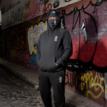 Load image into Gallery viewer, &#39;Three Wise Monkeys&#39; Embroidered Black Joggers
