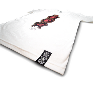 Totem Pole 'Three Wise Monkeys' Graphic - Short Sleeve White Tee