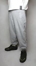 Load image into Gallery viewer, &#39;Three Wise Monkeys&#39; Embroidered Grey Joggers
