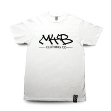 Load image into Gallery viewer, &#39;MYB Handstyle&#39; Large Logo - Short Sleeve White Tee

